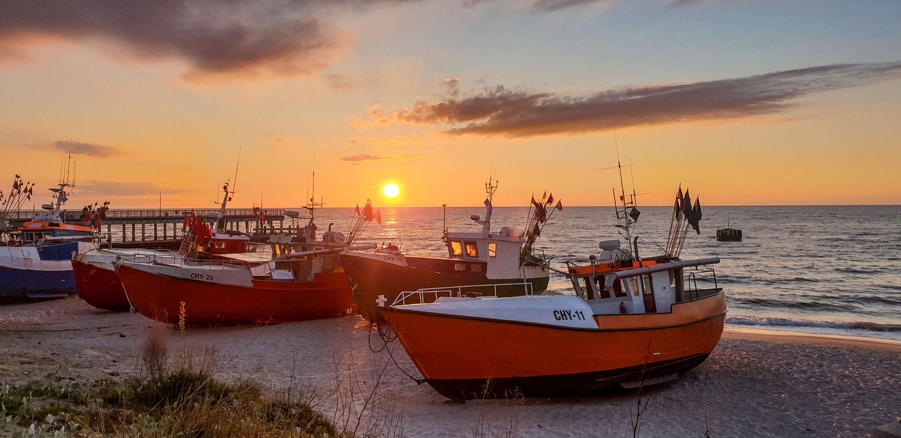 Przystań rybacka w Chłopach